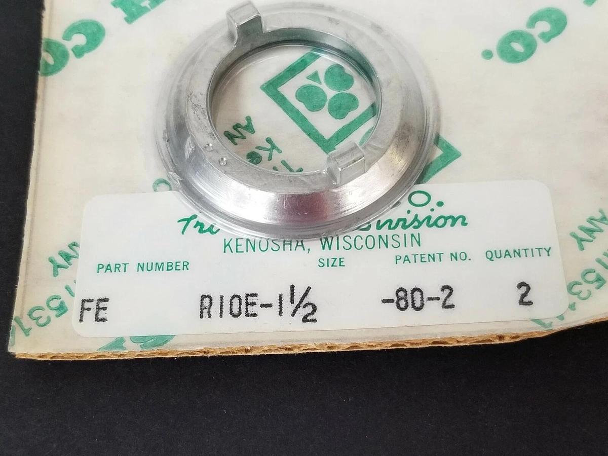 Used LOT OF 2 NEW TRI-CLOVER FE RI0-1-1/2 GASKETS PATENT NO. -80-2