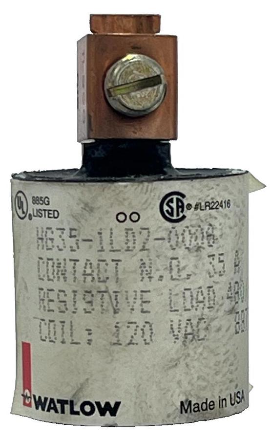 Used WATLOW HG35-1LD2-0000 Mercury Displacement Relay 35A 480VAC 120V Coil, NSNP