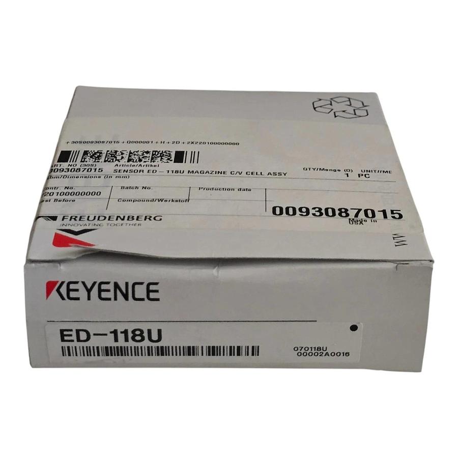 KEYENCE ED-118U | ED118U Inductive Proximity Sensor M18 NPN Unshielded Main Unit