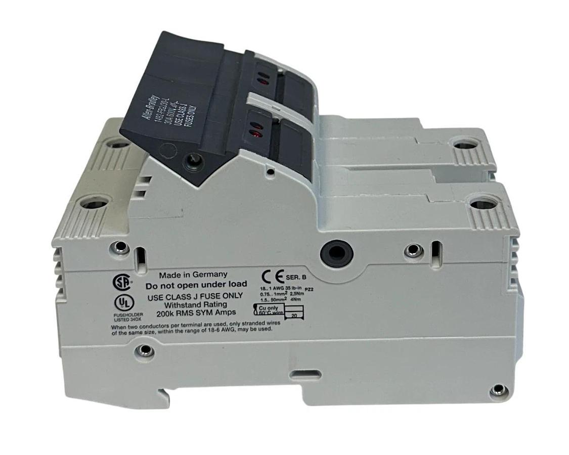 ALLEN BRADLEY 1492-FB2J30-L /B FUSE HOLDER 30A 600V CLASS J 1492FB2J30L NSNP