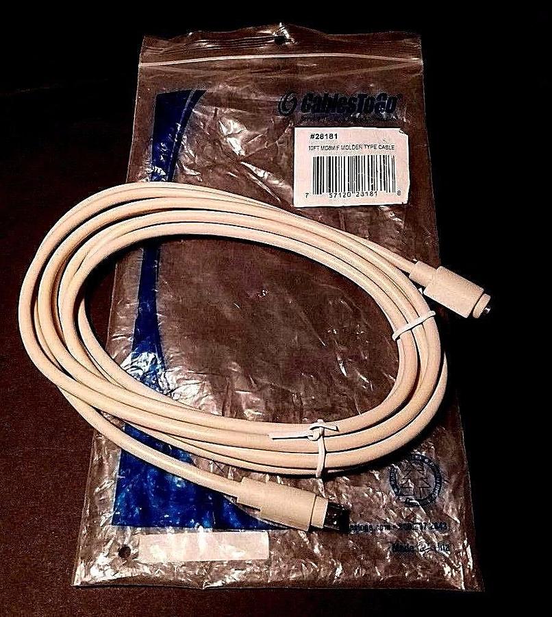 Used NEW CABLES TO GO 28181 MOLDER TYPE CABLE 10FT, MD8M/F