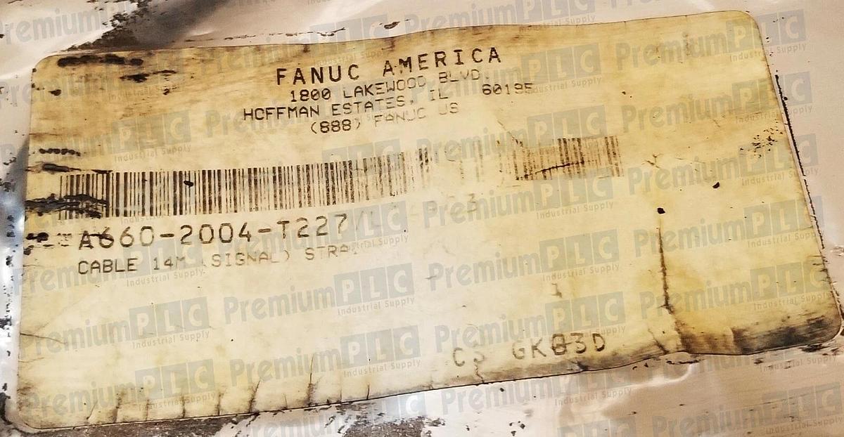 Used NEW FANUC A660-2004-T227/L14R03 CABLE 14M (SIGNAL) STRAIGHT A6602004T227 L14R03