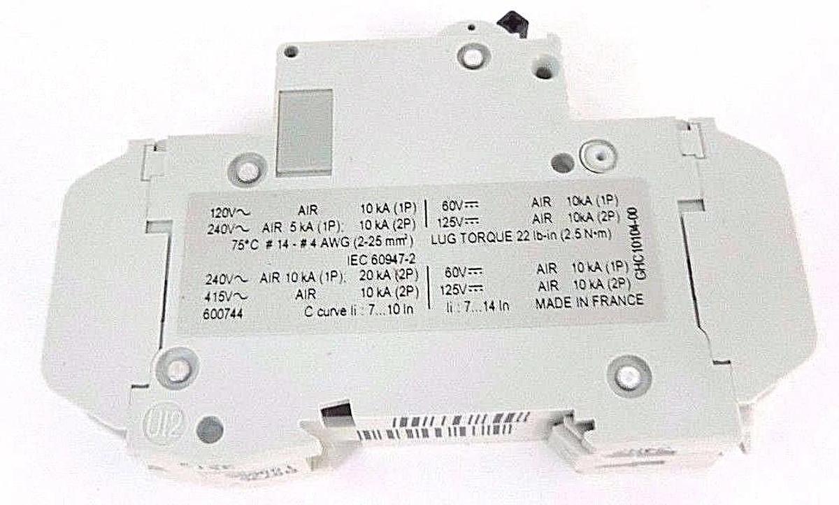 Used NIB SQUARE D MULTI 9 C60 MINIATURE CIRCUIT BREAKER 60106, 5A, 1POLE, C CURVE