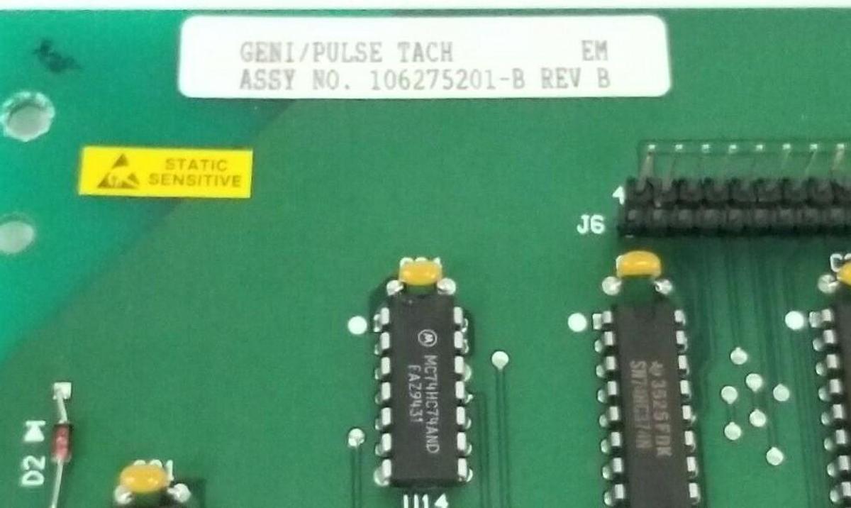 Used BOSTON FINCOR 106261803-B PULSE TACH. BOARD REV: B 1062753 W/ 105623011 REV: C