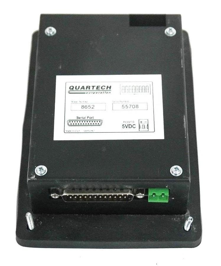 Used QUARTECH 8652 PLC PROGRAMMING INTERFACE 16-KEY 5VDC