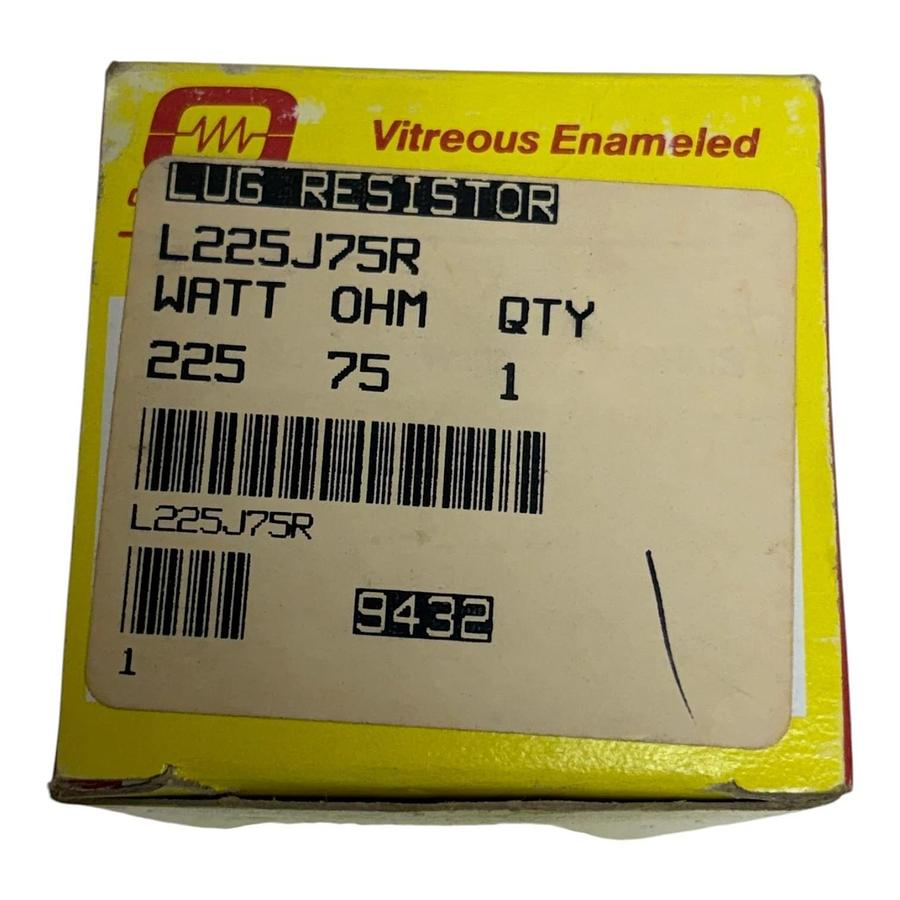 Ohmite L225J75R Vitreous Enameled Wirewound Lug Resistor 225W 75 Ohm New