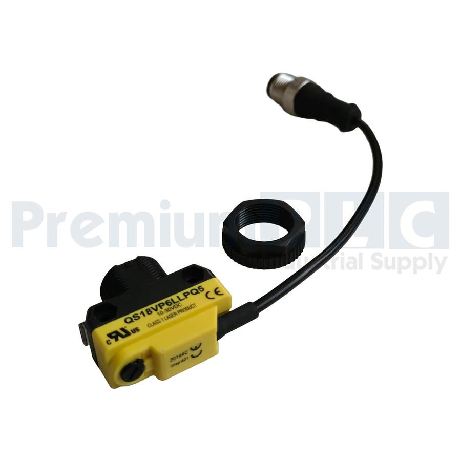 Used BANNER QS18VP6LLPQ5 QS18 PHOTOELECTRIC SENSOR 10-30VDC P/N 73244 W/ACCS NSMP