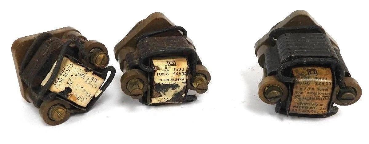 Used LOT OF 3 SQUARE D 9001-TP1 PILOT LIGHTS 9001TP1, 50/60 CYCLES