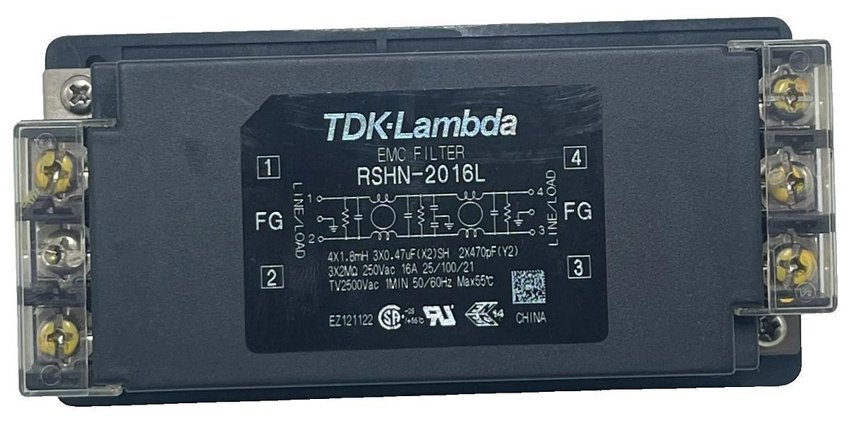 Used TDK-Lambda RSHN-2016L EMC Filter 250V 16A Two-Phase Low Leakage Current