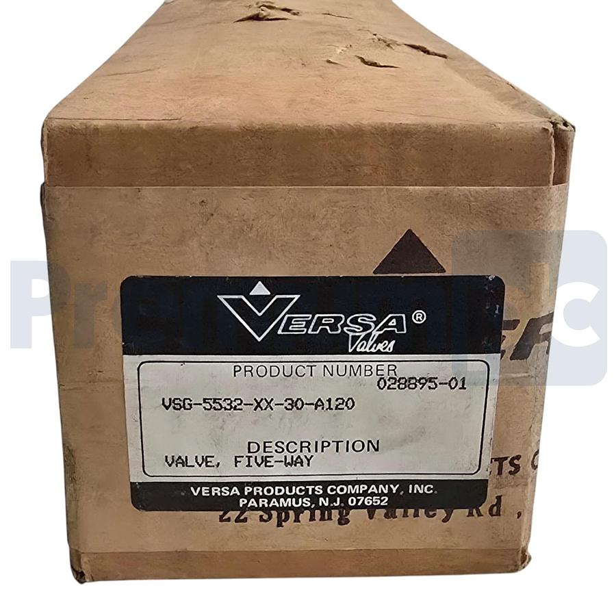 Used Versa VSG-5532-XX-30-A120 V-Series 5-Way/2-Pos Pneumatic Directional Valve 120V