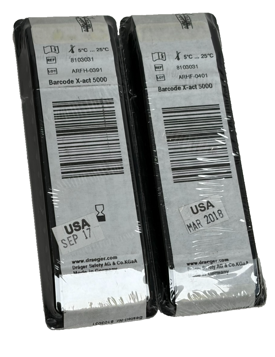 Lot of 2 Boxes - Drager Water Vapor 3/a Short-Term Gas Detector Tubes 8103031