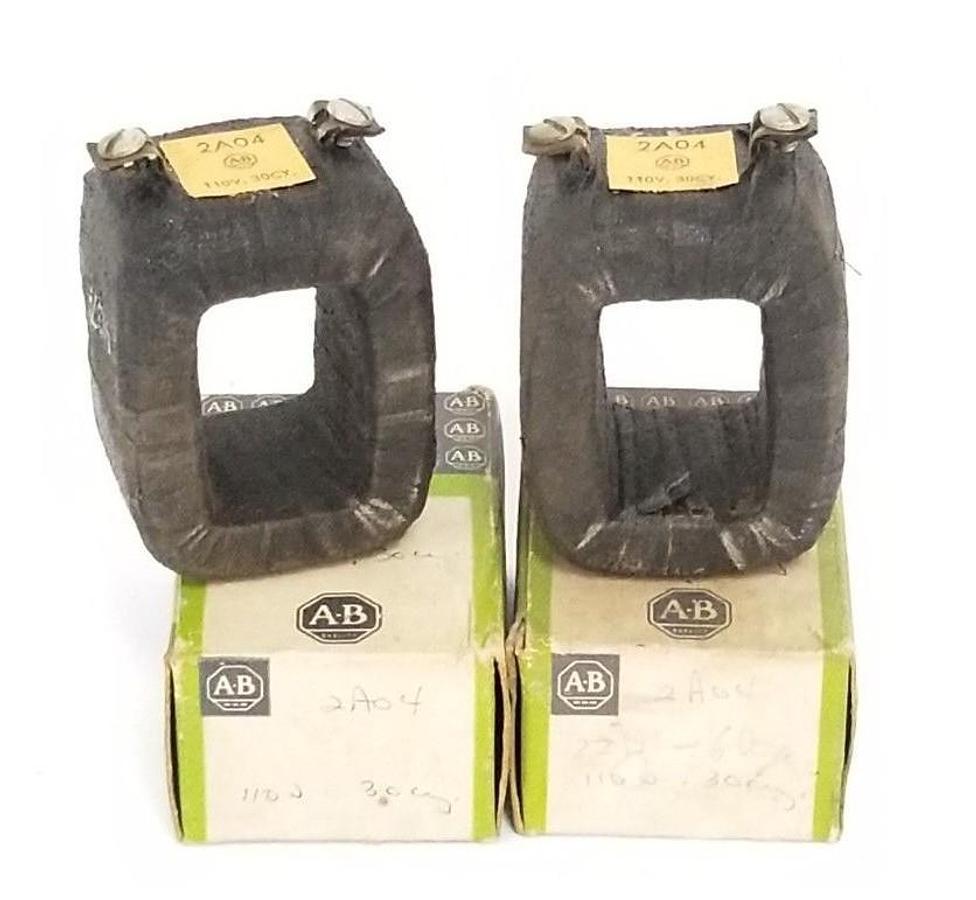 LOT OF 2 NIB ALLEN BRADLEY 2A04 CONTACTOR/STARTER COILS 110V-30CY