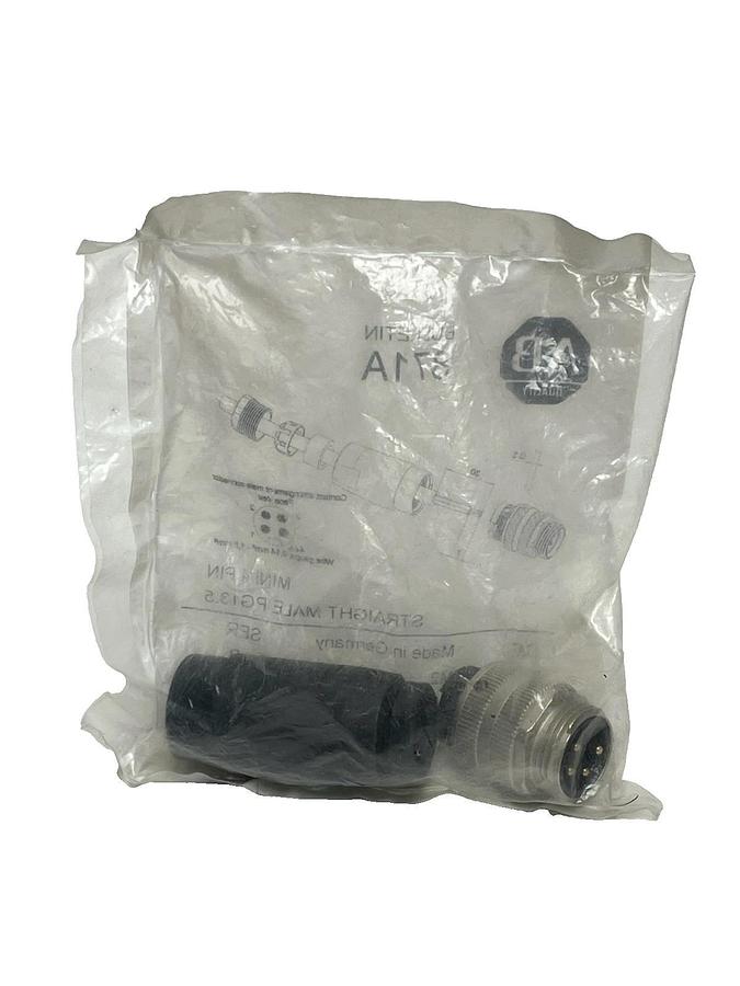 Used Allen Bradley 871A-TS4-NM2 Mini 4-Pin Straight male Connector Ser. B - NSFS
