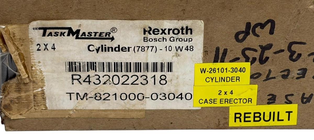 Used Rexroth TaskMaster 2x4 Pneumatic Cylinder R432022318 Case Erector Rebuilt