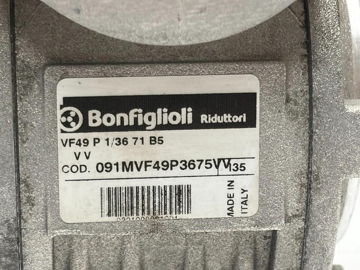 Used Bonfiglioli VF49 P 1/36 71 B5 Worm Gearbox Speed Reducer New Surplus