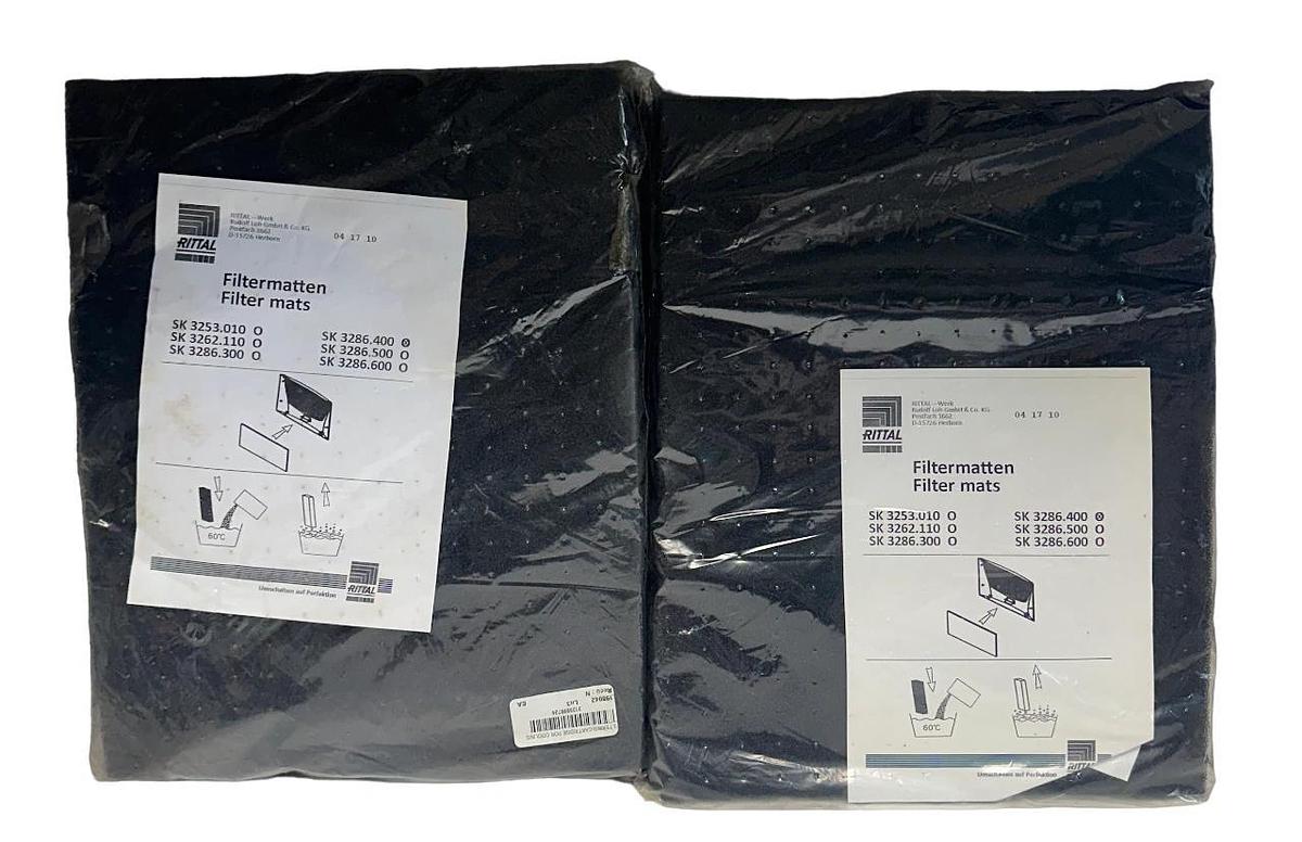 Used 2 NEW RITTAL 3286.400 / 3286400 FILTER MATS FOR COOLING UNITS NSFS