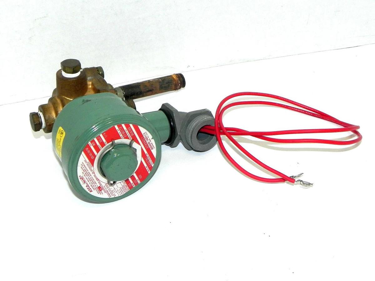 Used ASCO EF8342C1 VALVE PIPE 1/4'' 20 WATTS, SERIAL NO. F225761, SOL. CAT. EF80172