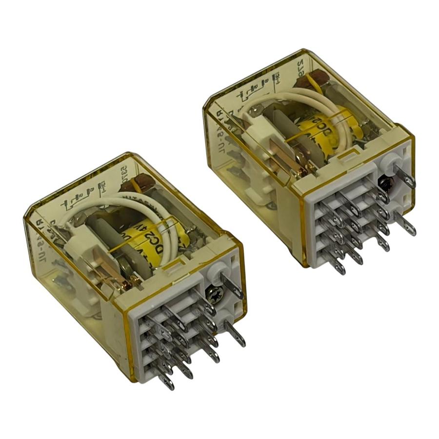 Used New IDEC RY4S-UL 24VDC 5A 4PDT Miniature Power Relay 14-Pin Lot of 2