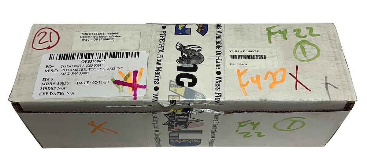 AALBORG TOC VMRI-010070 / VIS4-VA / 55005 MODEL V MEDIUM RANGE FLOW METER NSMP