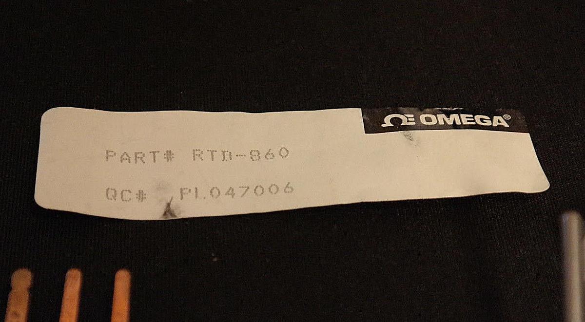 Used OMEGA ENGINEERING TEMPERATURE KIT RTD-860 SENSOR, ADL-2 NUTS, CONNECTOR, WIRING