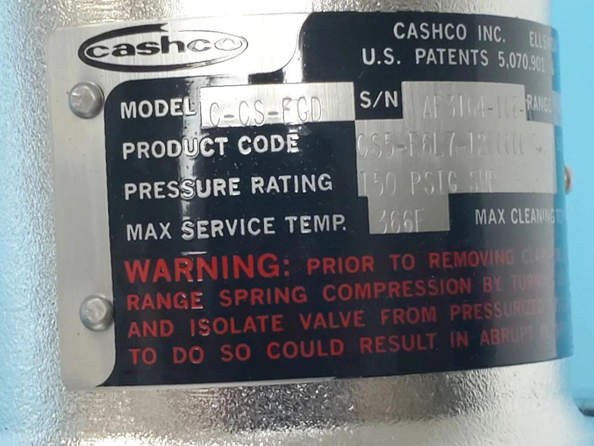 Used NIB CASCHO C-CS-FGD PRESS REDUCING STEAM REGULATOR C-CS CS5-F6L7-12000000F, 3/4"