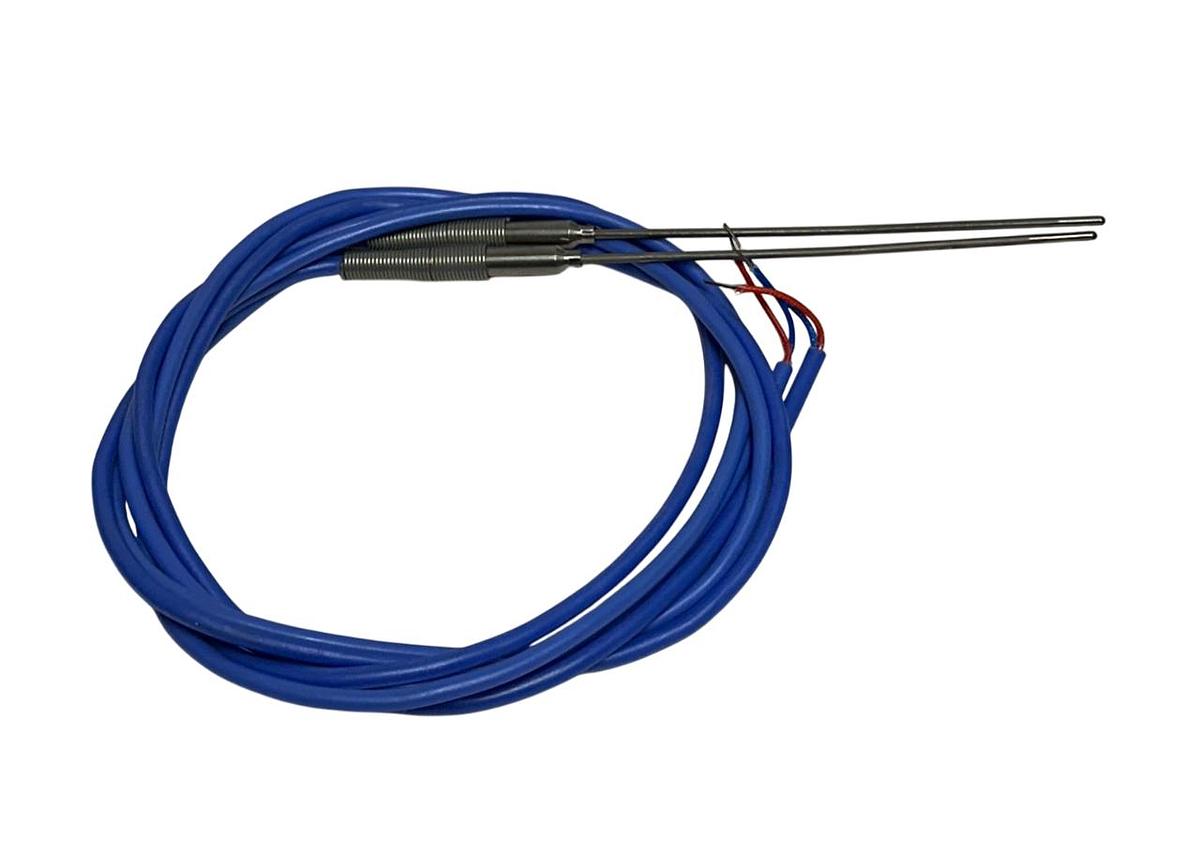 Used 2 TE CONNECTIVITY 2502201002 THERMOCOUPLES 4'' PROBE 2-WIRE OEM NSNP