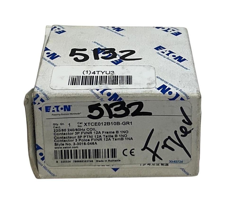 EATON XTCE012B10B-GR1 / DIL M12-10 / XTCE012B10B CONTACTOR 3-3016-046A 3P NSMP