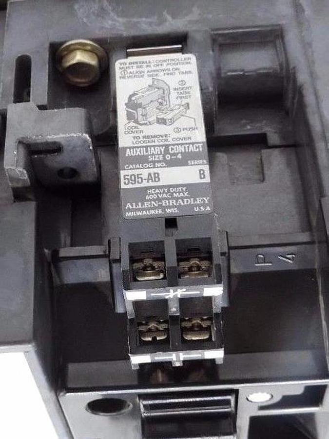 Used ALLEN BRADLEY 500-DOD930 SER. A SIZE 3 STARTER 90A 600V W/ CD236 COIL