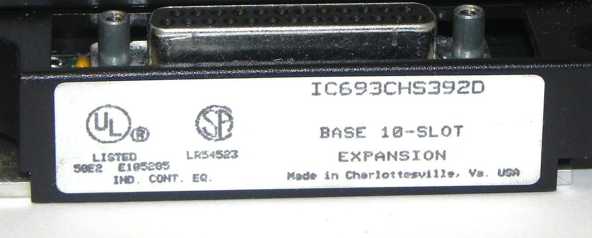 Used GENERAL ELECTRIC IC693CHS392D BASE 10-SLOT EXPANSION WITH I/O CARDS