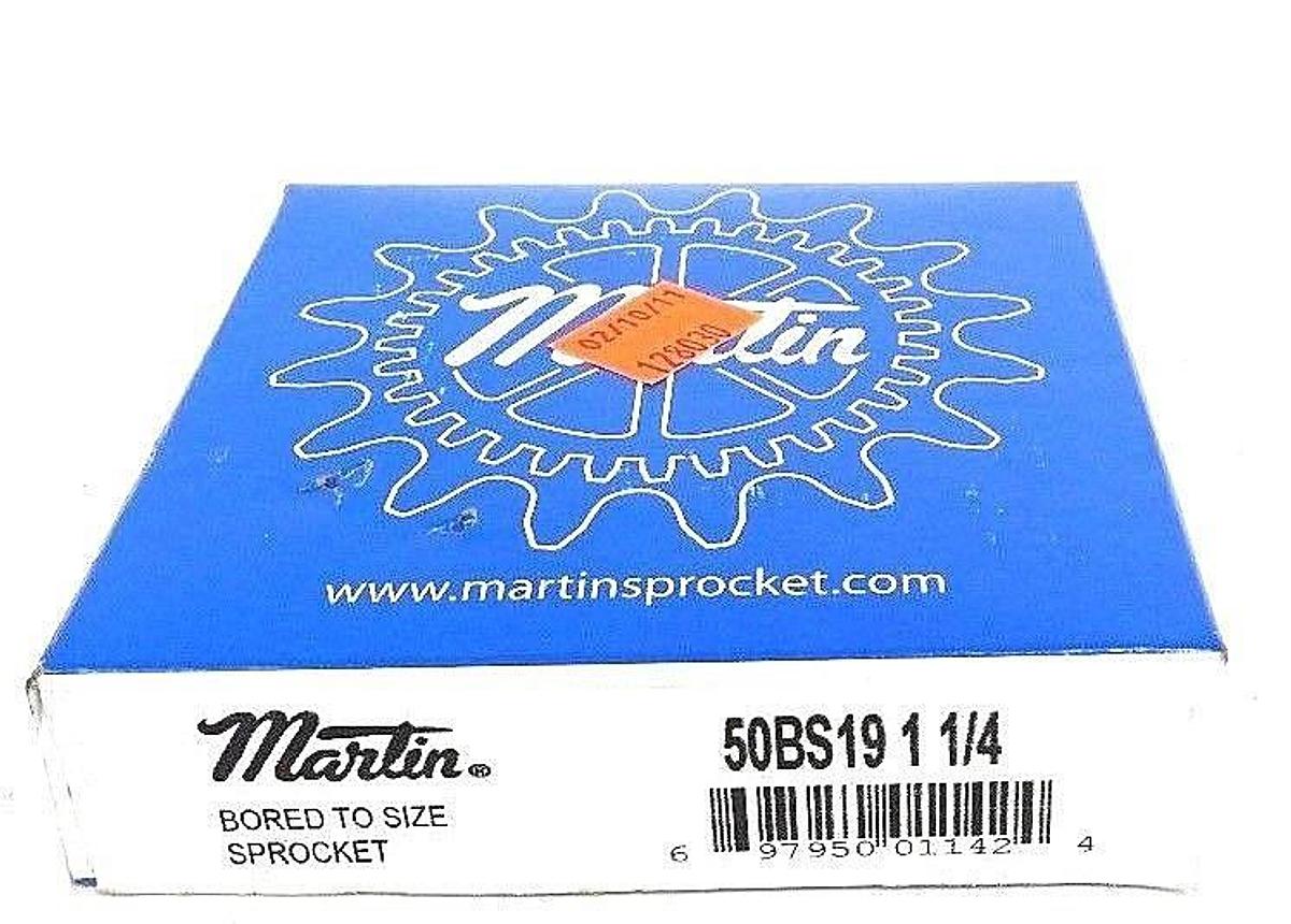 Used FACTORY SEALED MARTIN 50BS19-1-1/4 SPROCKET 1-1/4IN BORE 5/8IN PITCH 19TEETH