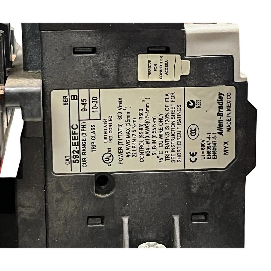 Used Allen-Bradley 2113B Size 2 MCC Bucket FVNR 25HP 480V Eaton HMCP050K2C 50A 509-CO