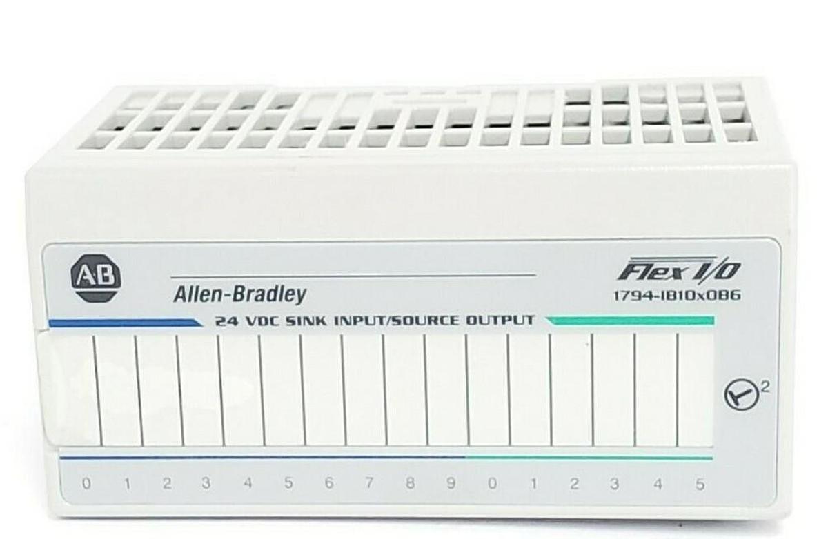 Used ALLEN BRADLEY 1794-IB10XOB6 FLEX I/O 24 VDC SINK INPUT/SOURCE OUTPUT SER. A