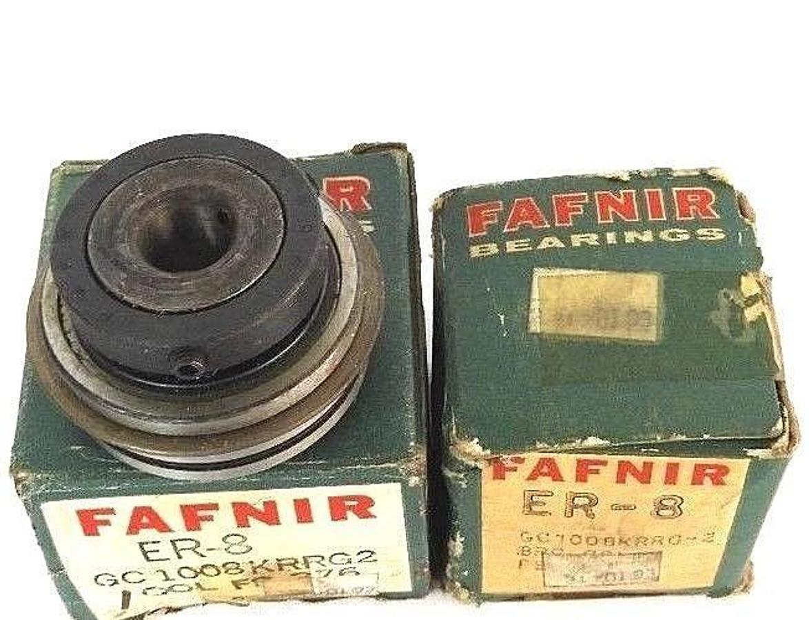 Used LOT OF 2 NEW FAFNIR ER-8 BALL BEARINGS ER8 INSERT GC1008KRRG2