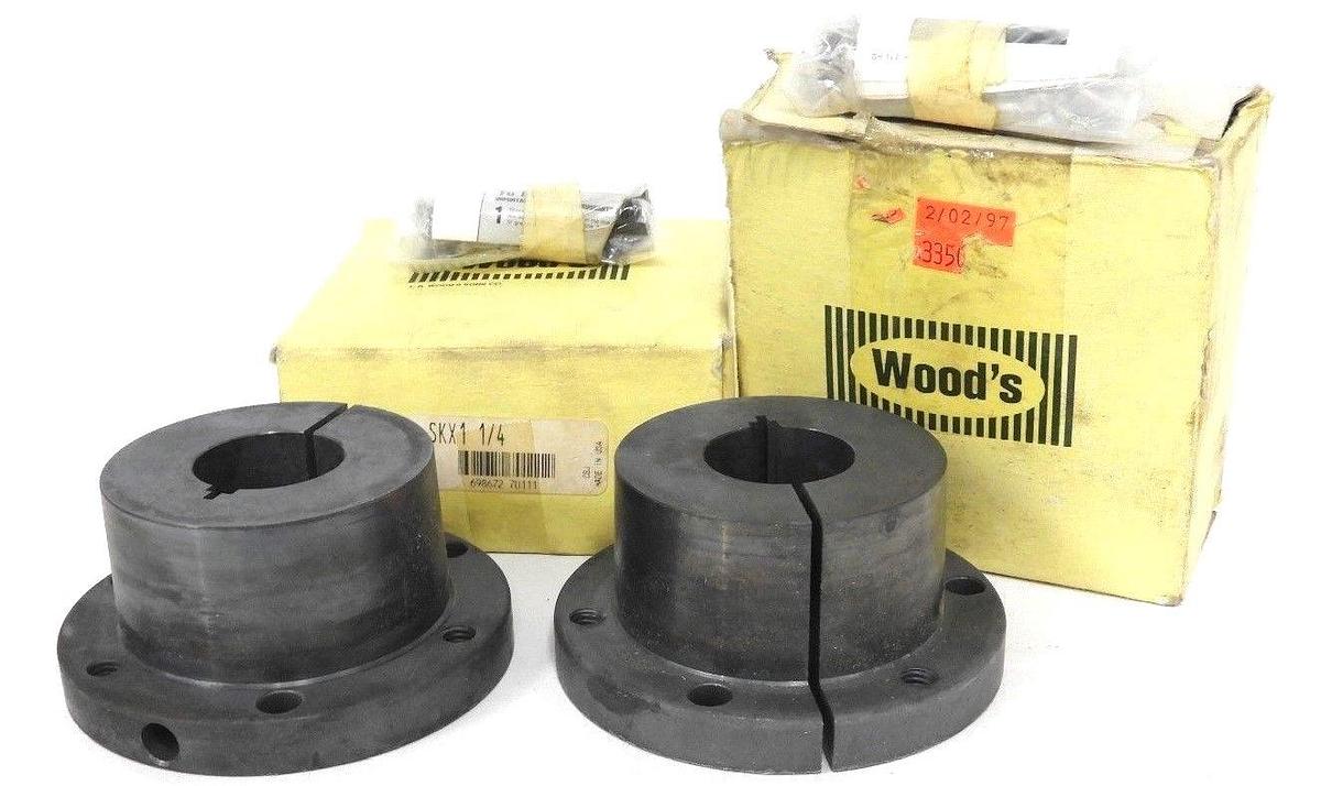 Used LOT OF 2 NIB TB WOOD'S SKX1 1/4 BUSHINGS SKX1-1/4