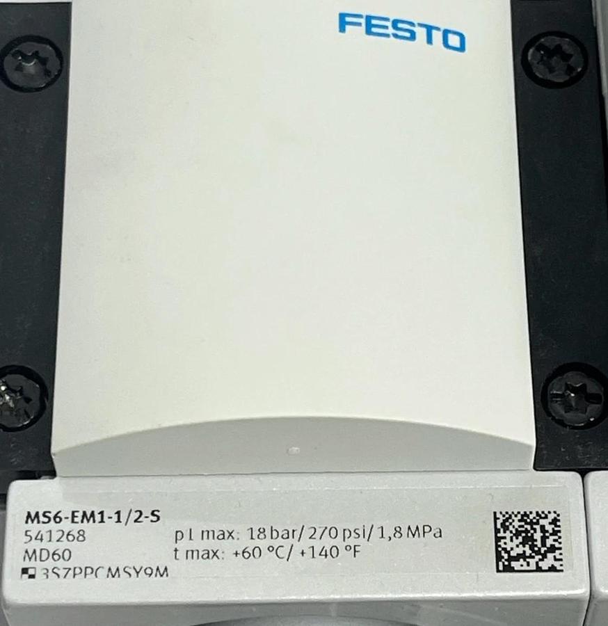 Festo MS6 Air Preparation Unit Assembly MS6-SV MS6-LFR MS6-EM 24VDC 1/2" NPT