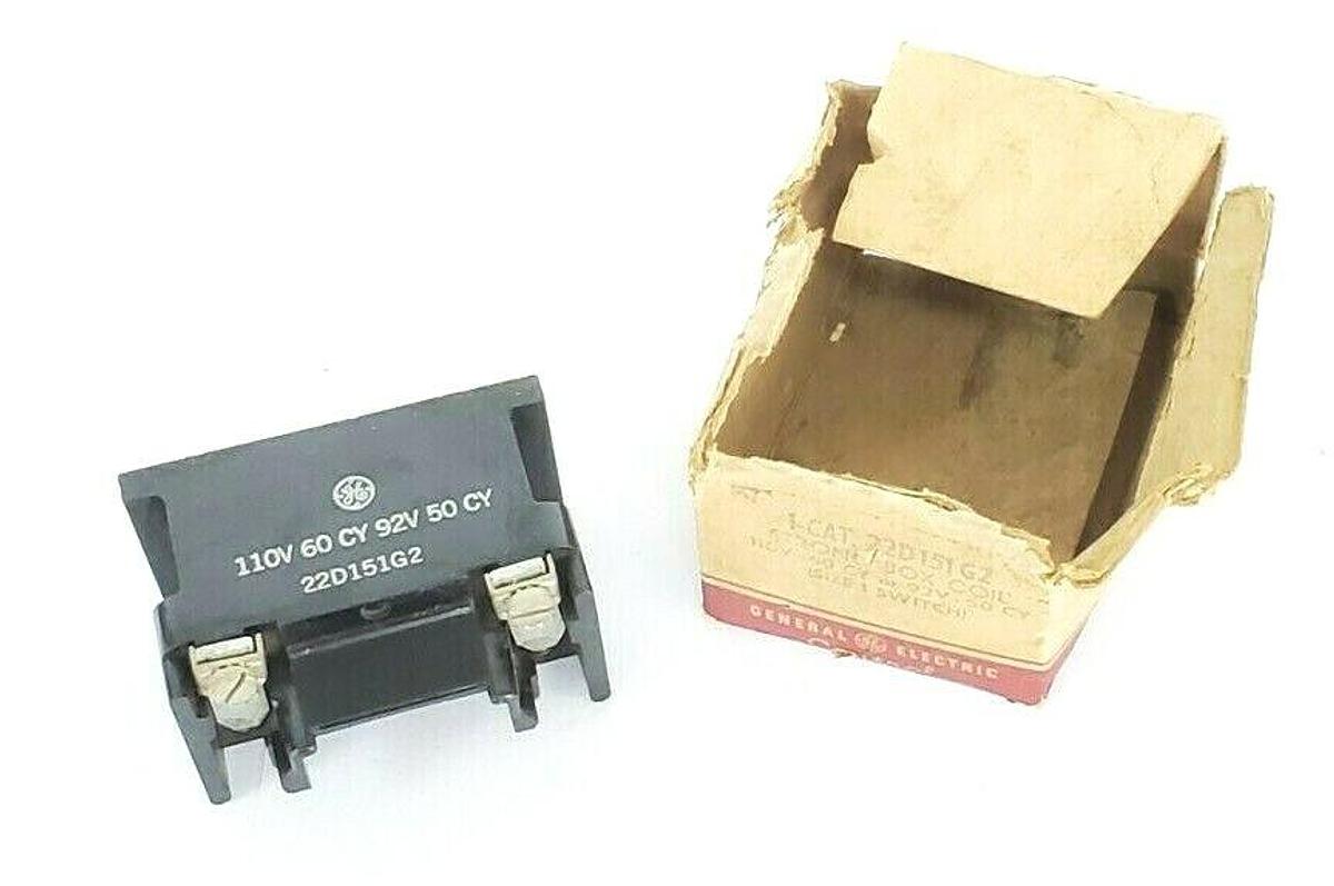 Used NEW GENERAL ELECTRIC 22D151G2 CONTACTOR COIL 92/110V, 50/60CY
