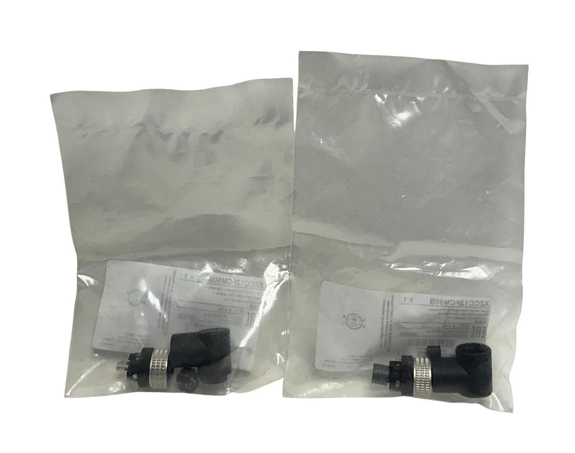 2 TELEMECANIQUE XZCC12FCM50B OsiSense ELBOWED CONNECTORS M12 5-PIN NSFS