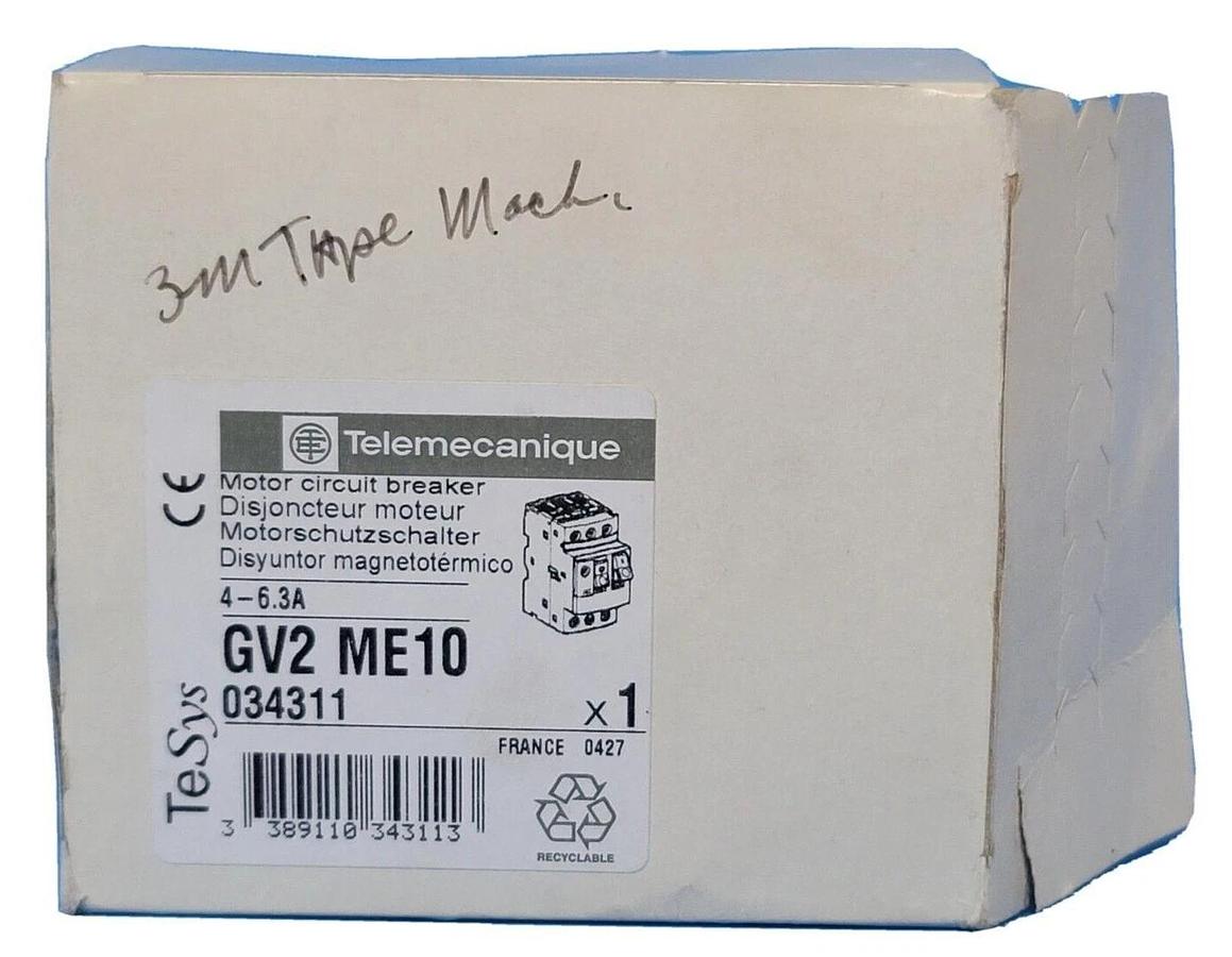 Used NEW IN BOX TELEMECANIQUE GV2ME10 MOTOR CIRCUIT BREAKER 4-6.3A