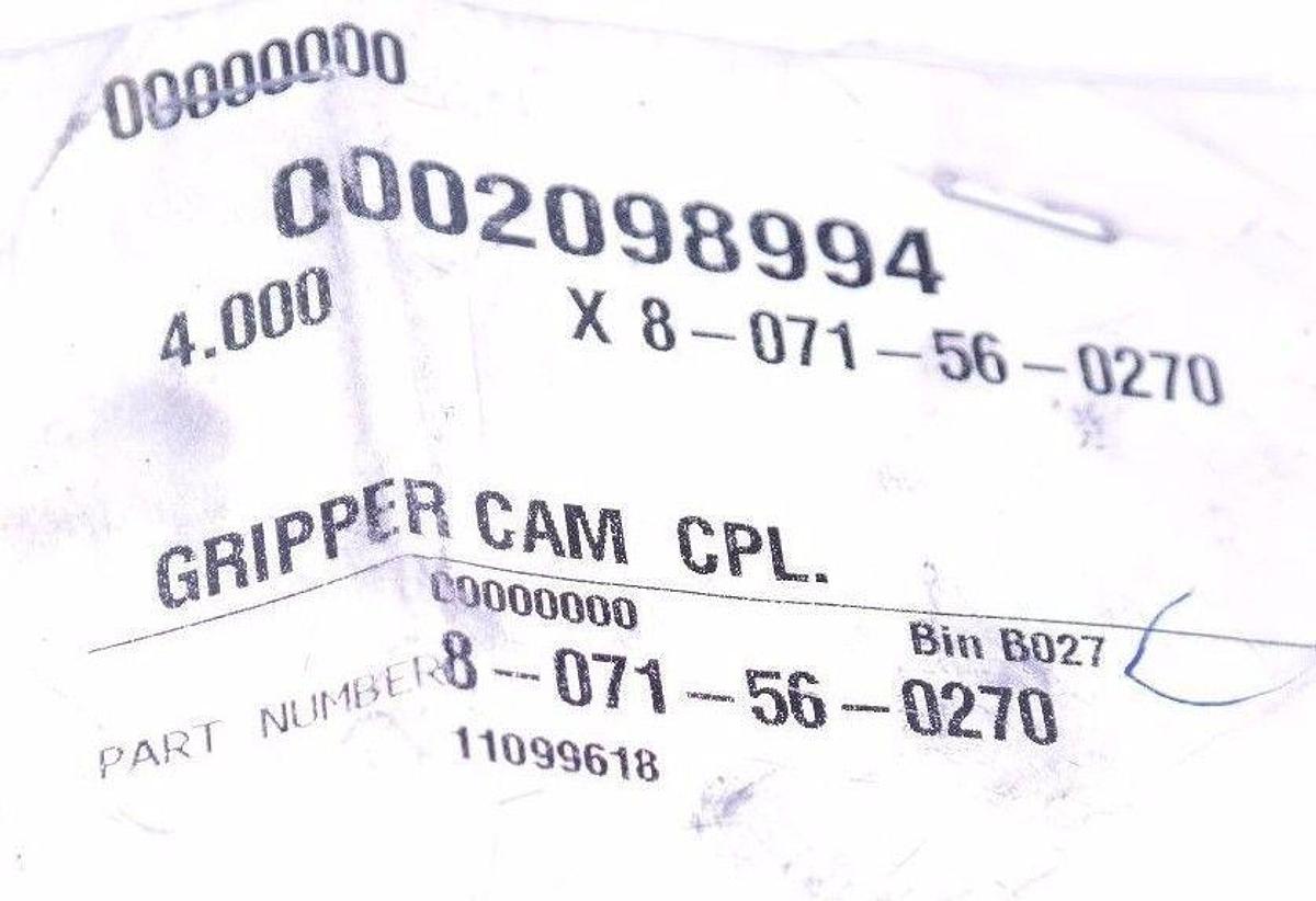 Used NEW KRONES 8-071-56-0270 GRIPPER CAM CPL. 8071560270