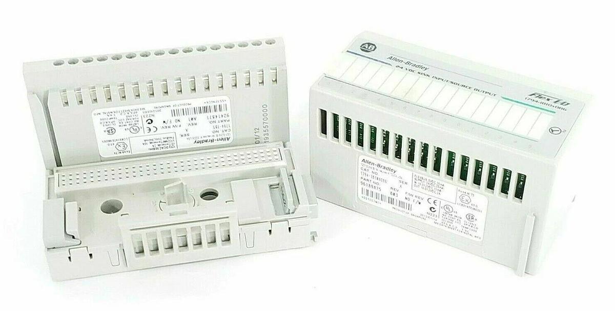 Used ALLEN BRADLEY 1794-IB10XOB6 FLEX I/O SER. A REV. B03 W/ 1794-TB3 SER. A REV. A01
