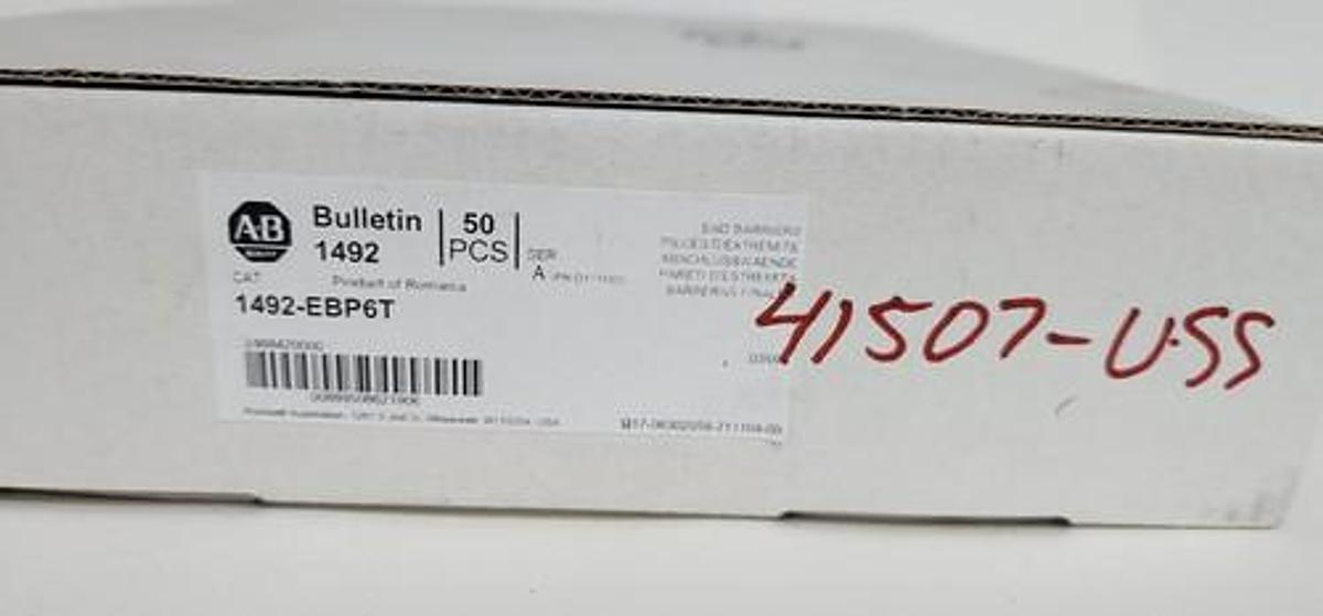 BOX OF 50 NEW ALLEN BRADLEY 1492-EBP6T END BARRIERS SER. A
