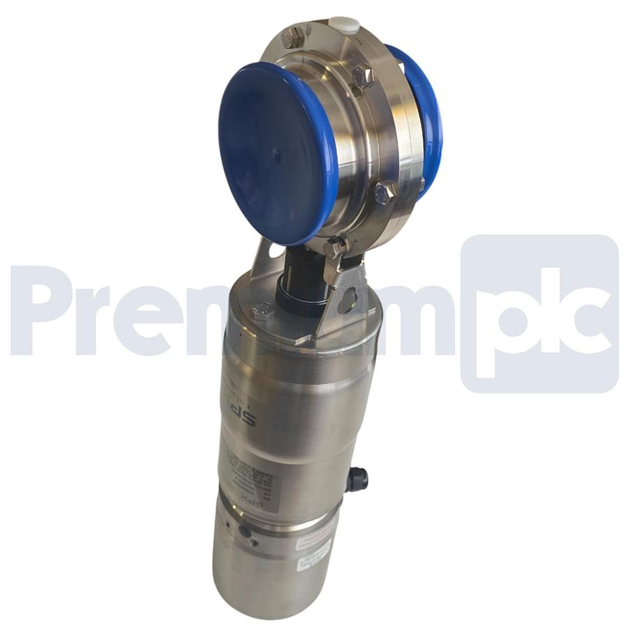 Used SPX 200BVP 4" S-LINE FKM ELASTOMERS BUTTERFLY VALVE w/ ACTUATOR WM20004719 NSNP