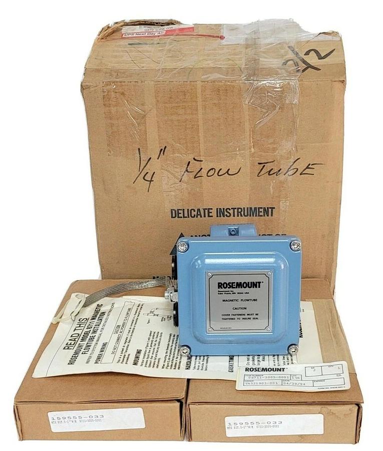 Used NIB ROSEMOUNT 8711RRE30FR1 MAGNETIC FLOWTUBE 285PSI 1.97MPA, 8711-3005-0001