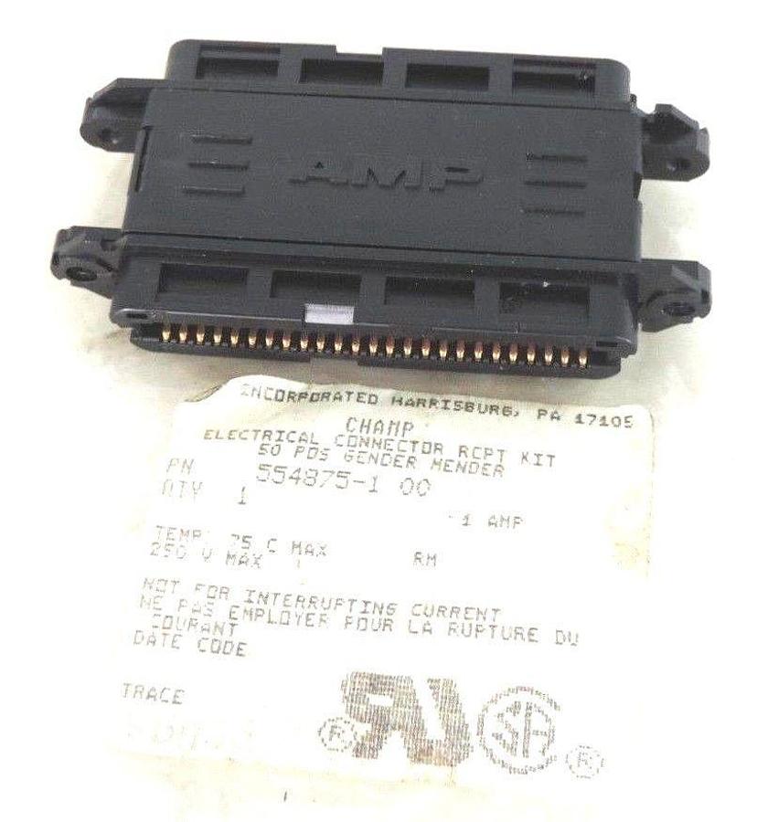 NEW CHAMP 554875-1 ELECTRICAL CONNECTOR RCPT KIT 50 POS. GENDER MENDER 5548751