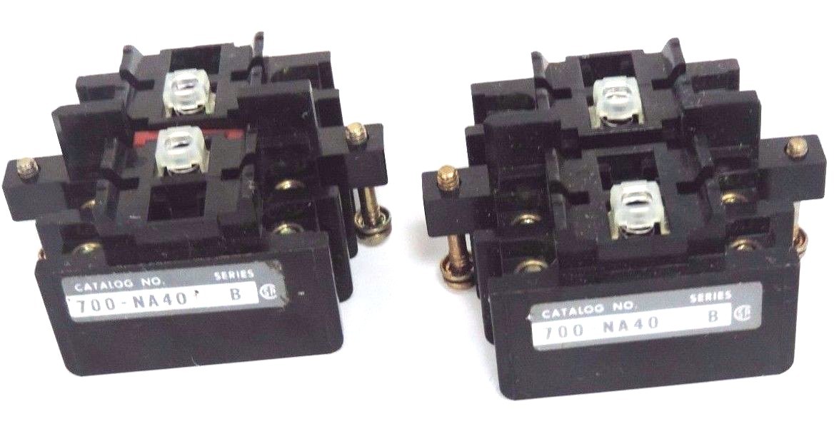 Used LOT OF 2 NEW ALLEN BRADLEY 700-NA40 SER. B CONTACT CARTRIDGES 700NA40