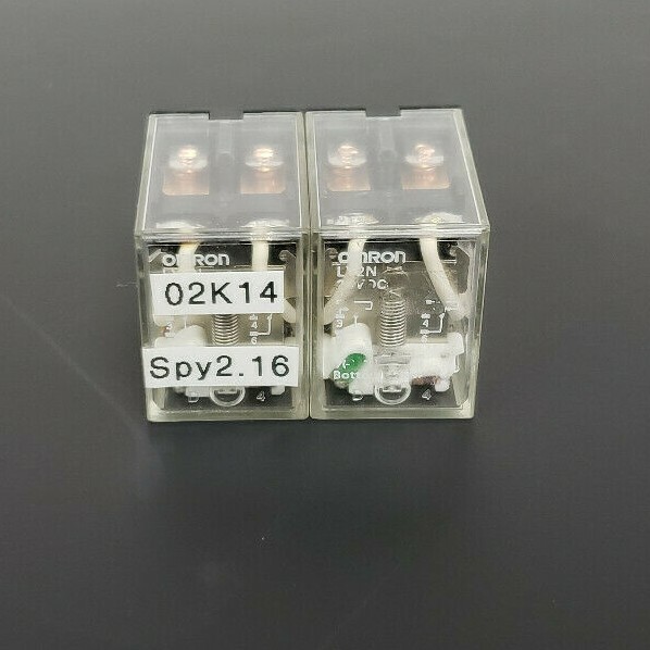Used LOT OF 2 OMRON LY2N 24VDC RELAYS 1/2HP 120VAC 12A 240VAC
