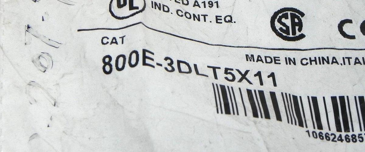 Used NEW ALLEN BRADLEY 800E-3DLT5X11 FULL VOLTAGE MODULE SER. B, 800E3DLT5X11