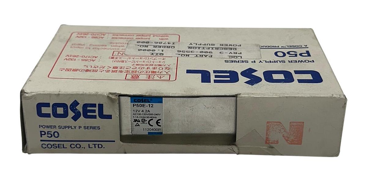 Used COSEL P50E-12 / P50E12 P-SERIES POWER SUPPLY P50 100-120/200-240VAC INPUT NSMP