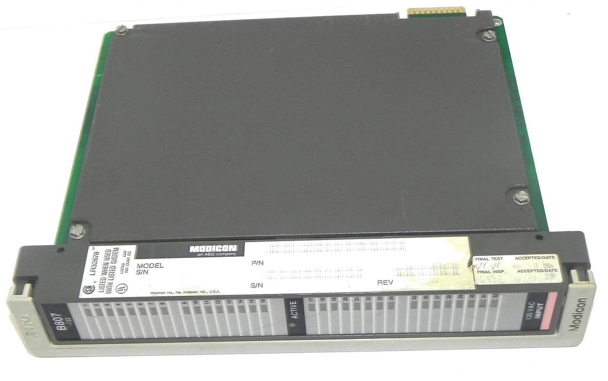 Used AEG MODICON AS-B807-132 INPUT MODULE ASB807132 120 VAC