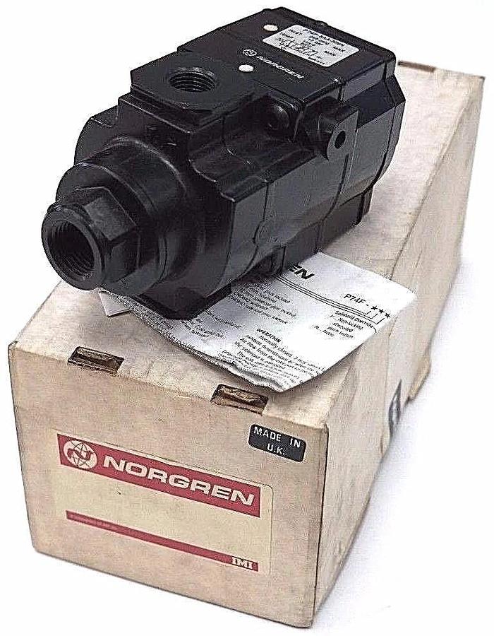 Used NIB NORGREN P74F-3AA-NNN VALVE AIR PILOT SOFT START 250PSIG, 17BAR, 175F, 80C